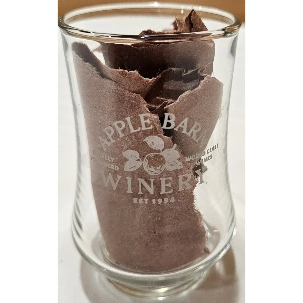 Apple Barn Winery Glass Tumbler Clear Souvenir‎ Drinking Glass Est 1994
